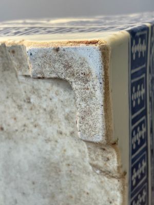 A square Chinese blue and white 'three rams' jardiniere, 19th C. — 照片 20
