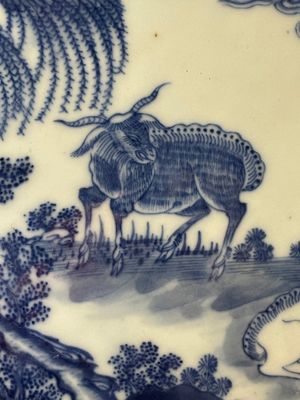 A square Chinese blue and white 'three rams' jardiniere, 19th C. — 照片 10