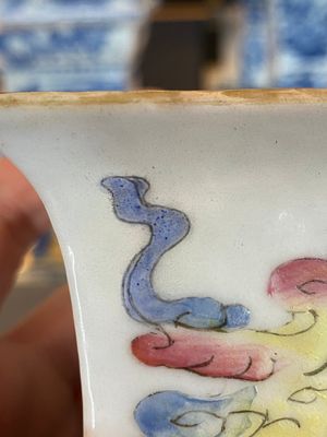 A square Chinese famille rose 'immortals' vase, 19th C. — 照片 9