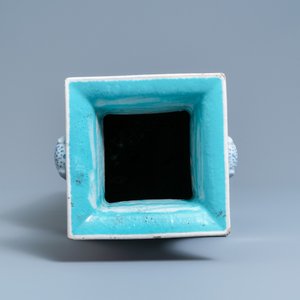 A square Chinese famille rose vase, 19th C. — 照片 5