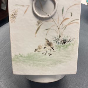 A square Chinese qianjiang cai 'cong' vase, 19/20th C. — 照片 18