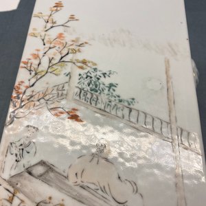 A square Chinese qianjiang cai 'cong' vase, 19/20th C. — 照片 20