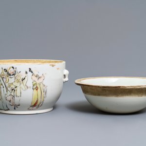 A square Chinese qianjiang cai vase and a tureen and cover, 19/20th C. — photo 12