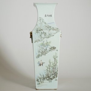 A square Chinese qianjiang cai vase signed Ma Qing Yun, 19/20th C. — photo 9