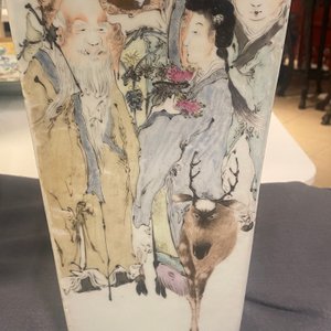 A square Chinese qianjiang cai vase, signed Ma Qingyun, 19/20th C. — photo 21
