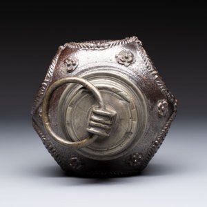 A stoneware pewter-mounted screw cap bottle, probably Muskau, Germany, 18th C. — photo 7