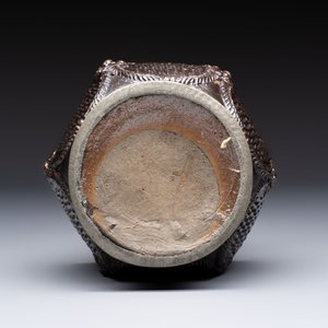 A stoneware pewter-mounted screw cap bottle, probably Muskau, Germany, 18th C. — photo 8