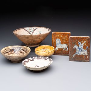 A study collection of six pieces of pottery and fritware, Persia and Central Asia, 12th C. and later. — photo 1