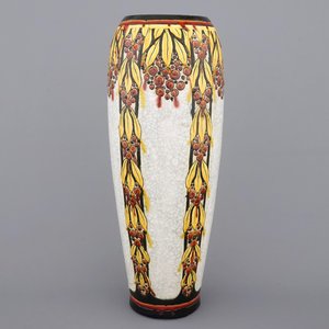 A tall Boch Keramis crackle glaze vase by Charles Catteau, ca. 1930 — photo 4