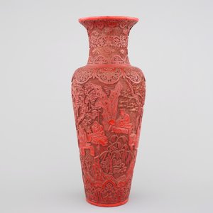 A tall Chinese cinnabar laquer vase, 18/19th C. — photo 4