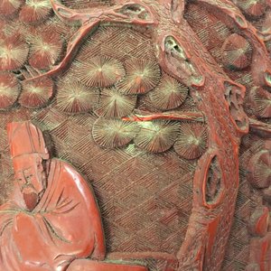 A tall Chinese cinnabar laquer vase, 18/19th C. — photo 10
