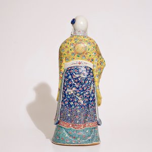 A tall Chinese famille rose figure of Shou Lao, 19th C. — photo 3