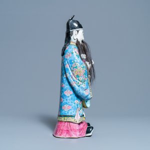 A tall Chinese famille rose 'Fu Xing' figure, 19th C. — 照片 5