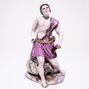 A tall French "faience de l'Est" figure, 18th C. — 照片 1