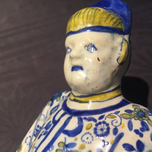 A tall polychrome German faience figure of a Chinaman, Berlin, 18th C. — photo 8