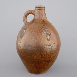 A tall Raeren saltglaze stoneware "Bartmann" or "Beardman" jug, early 17th C. — photo 3