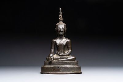 A Thai bronze Buddha, 17/18th C.