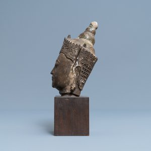 A Thai bronze head of a Bodhisattva, 18/19th C. — 照片 5