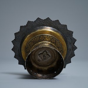 A Thai gilt and niello silver stem bowl, 19th C. — photo 6