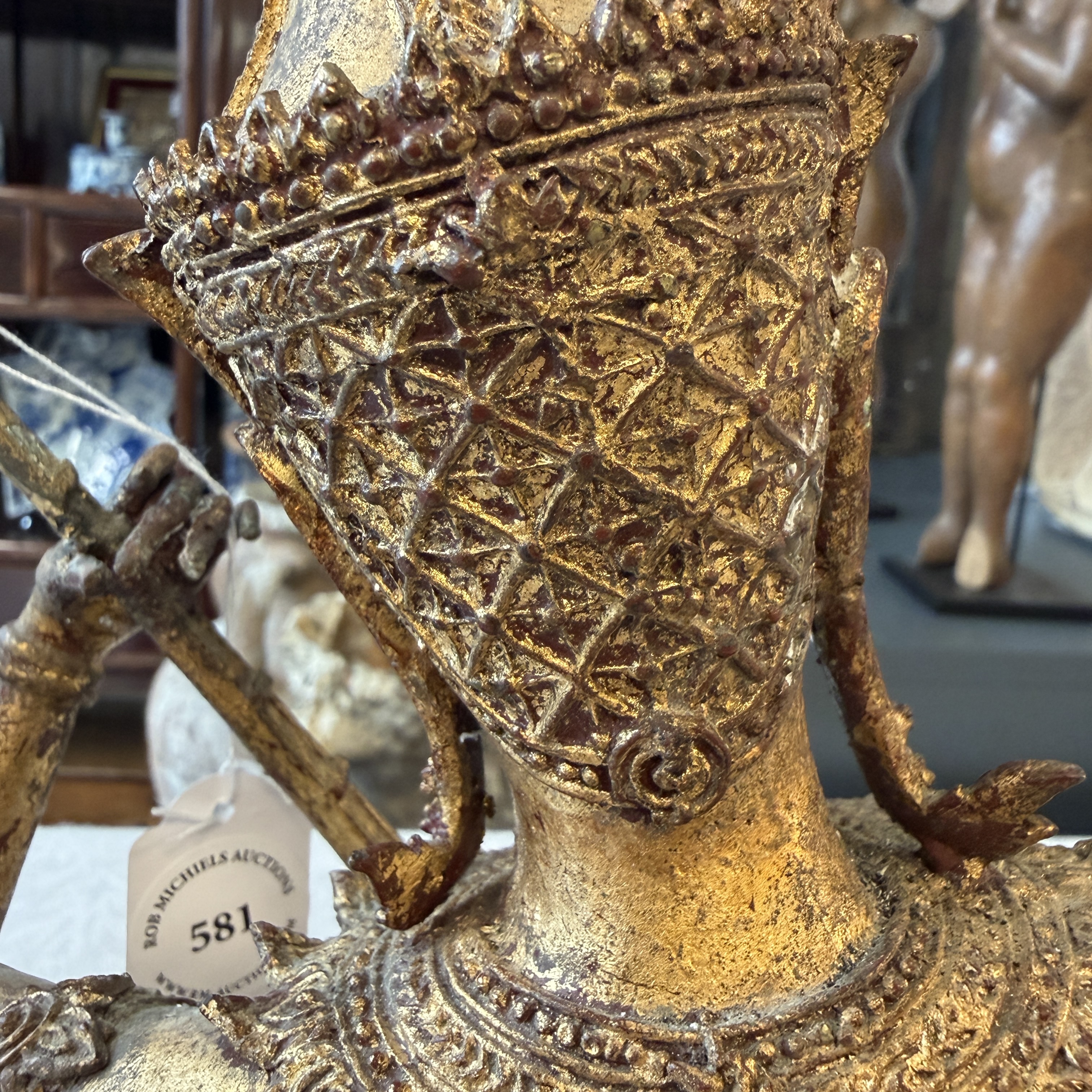 A Thai gilt-lacquered bronze model of Saraswati — 照片 30