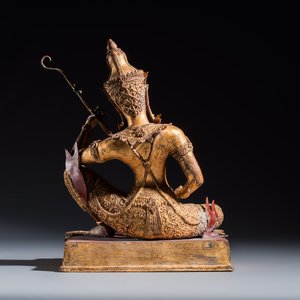 A Thai gilt-lacquered bronze model of Saraswati — 照片 4