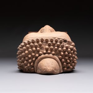 A Thai pottery Haripunjaya-style head of Buddha, possibly 13th C. — photo 6
