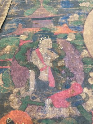 A thangka depicting Bhaisajyaguru, Tibet, 15/16th C. — 照片 3