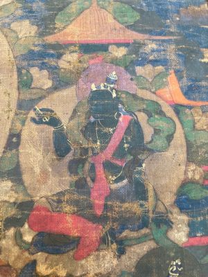 A thangka depicting Bhaisajyaguru, Tibet, 15/16th C. — 照片 7