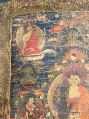 A thangka depicting Bhaisajyaguru, Tibet, 15/16th C. — 照片 3