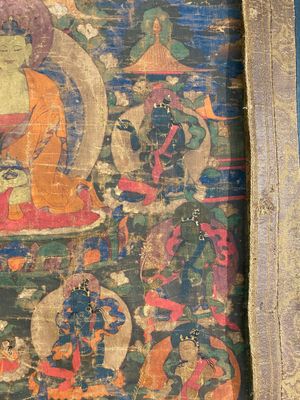 A thangka depicting Bhaisajyaguru, Tibet, 15/16th C. — 照片 5
