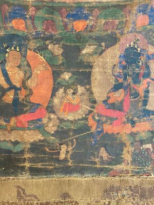 A thangka depicting Bhaisajyaguru, Tibet, 15/16th C. — 照片 7