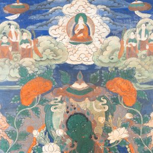 A thangka depicting Green Tara, Tibet, 18/19th C. — 照片 3