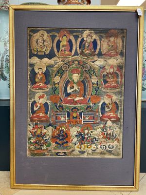 A thangka depicting Lama, Tibet, 18/19th C. — photo 1