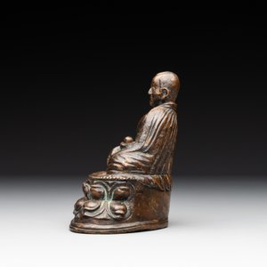 A Tibetan bronze Padmasambhava, 14th C. — photo 3