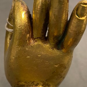 A Tibetan gilt bronze and copper alloy arm of Buddha, Ming — photo 13