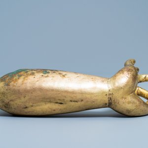 A Tibetan gilt bronze and copper alloy arm of Buddha, Ming — photo 7