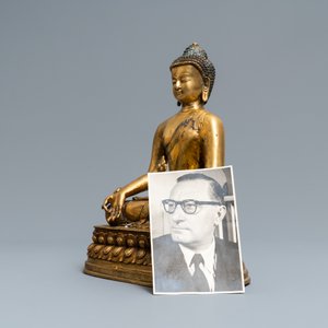 A Tibetan gilt bronze figure of Buddha, early 20th C. — 照片 7