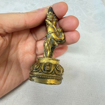 A Tibetan gilt-copper alloy group of Yogambara and Jnana Dakini — photo 4