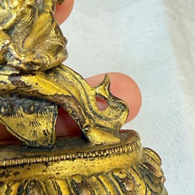A Tibetan gilt-copper alloy group of Yogambara and Jnana Dakini — photo 7