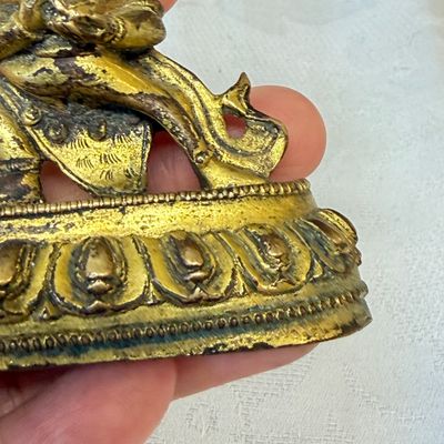 A Tibetan gilt-copper alloy group of Yogambara and Jnana Dakini — photo 9