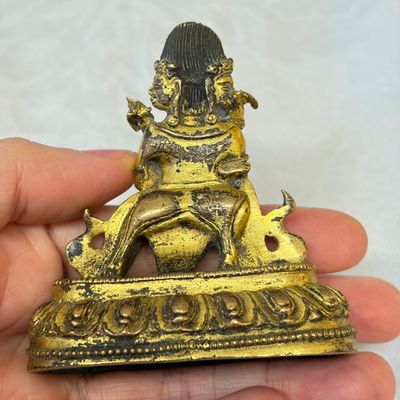 A Tibetan gilt-copper alloy group of Yogambara and Jnana Dakini — photo 10