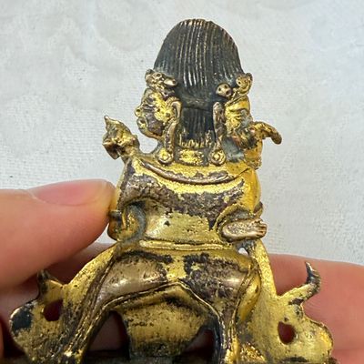 A Tibetan gilt-copper alloy group of Yogambara and Jnana Dakini — photo 11