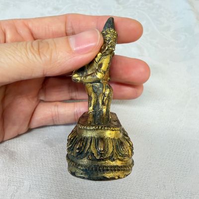 A Tibetan gilt-copper alloy group of Yogambara and Jnana Dakini — photo 2