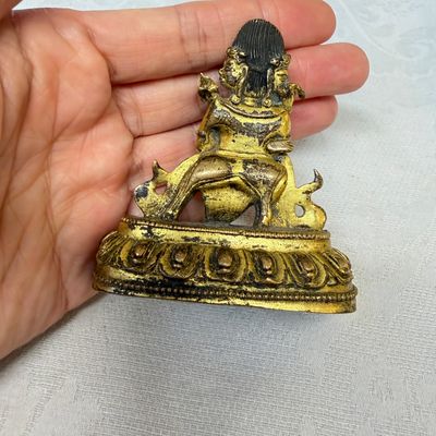 A Tibetan gilt-copper alloy group of Yogambara and Jnana Dakini — photo 3