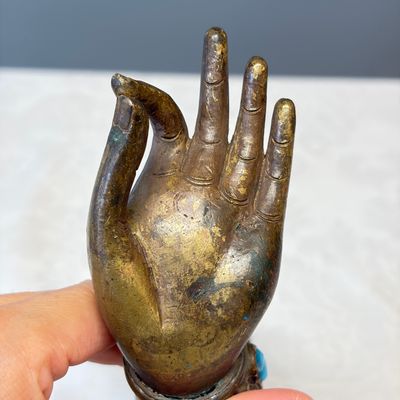 A Tibetan or Nepalese gilt-copper arm — photo 12