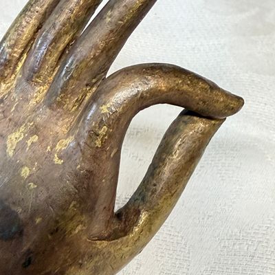 A Tibetan or Nepalese gilt-copper arm — photo 14