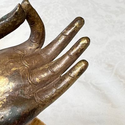 A Tibetan or Nepalese gilt-copper arm — photo 18