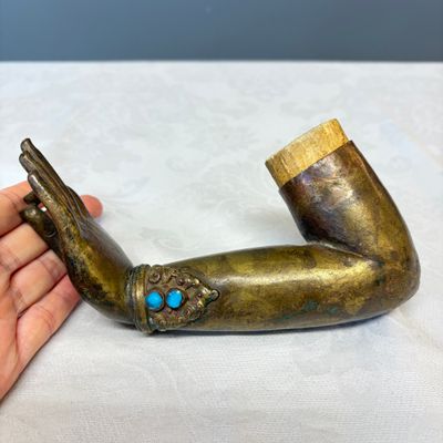 A Tibetan or Nepalese gilt-copper arm — photo 1