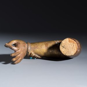 A Tibetan or Nepalese gilt-copper arm — photo 5