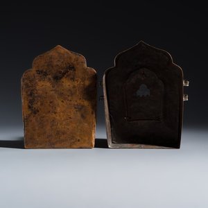 A Tibetan parcel-gilt silver and copper gau shrine box — photo 7